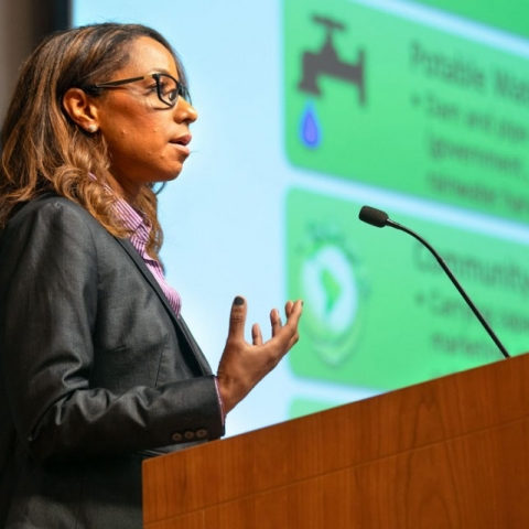 Sustainability Summit keynote speaker Shorna Allred explains the importance of indigenous societies in the era of global warming. ""